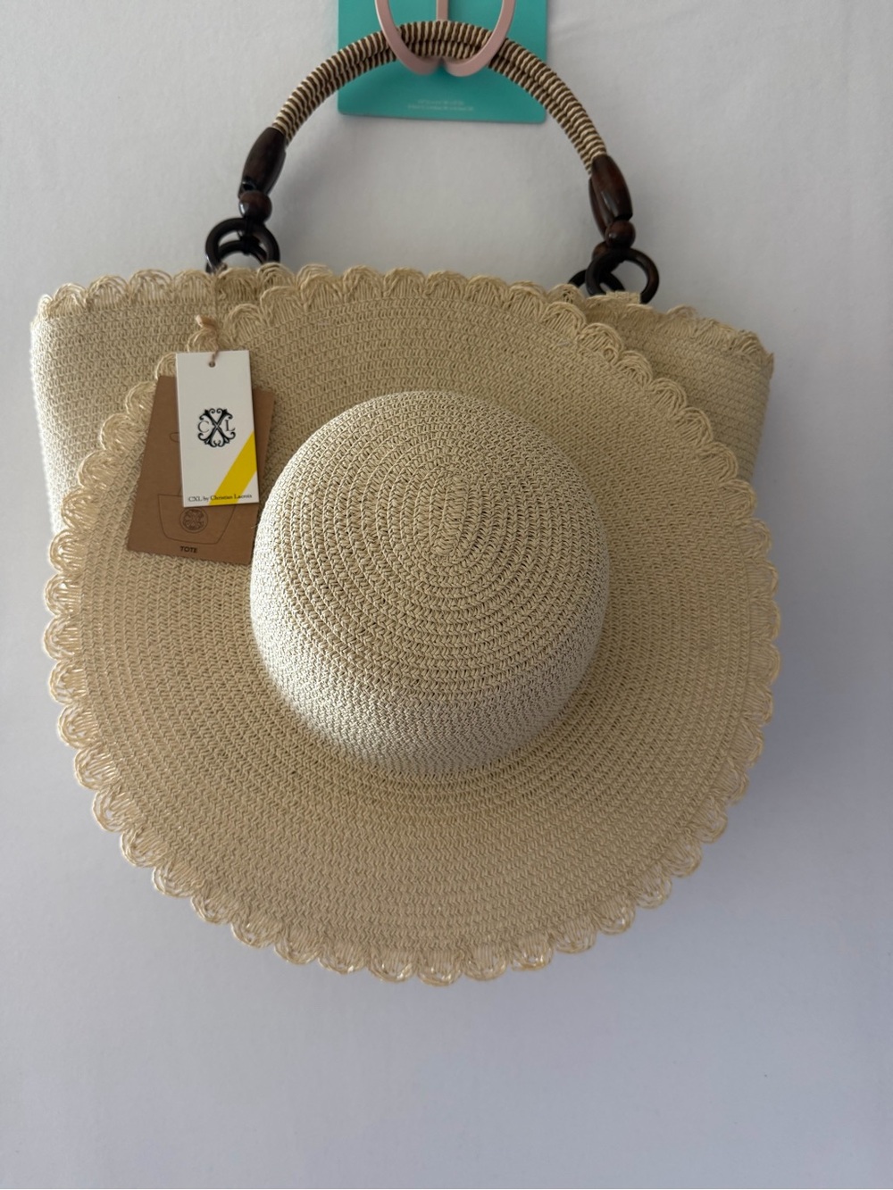 2 in 1 Paloma Straw Hat & Bag Matching Set ~ NWT - Picture 2 of 14